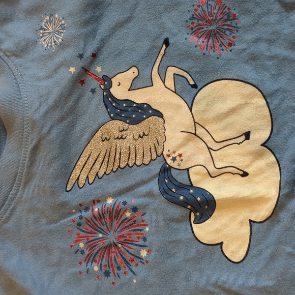 4th of July Unicorn Hanna Andersson 5T t-shirt - Picture 2 of 3